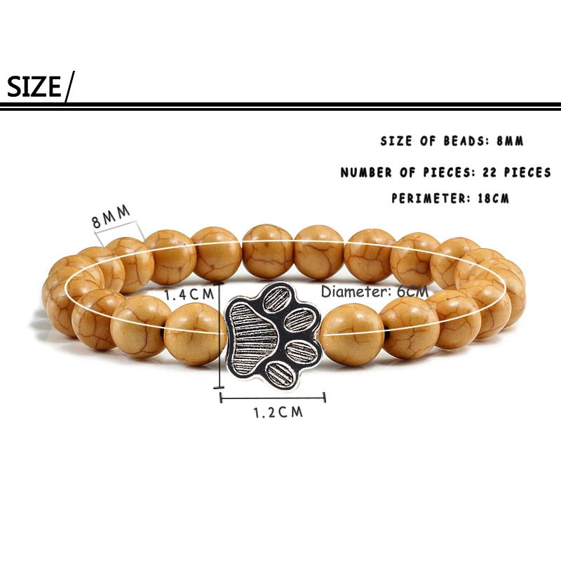 Lava Paw Stone Bracelet