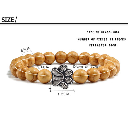 Lava Paw Stone Bracelet